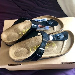 Gizeh Birko-Flor Black Patent Leather - NIB